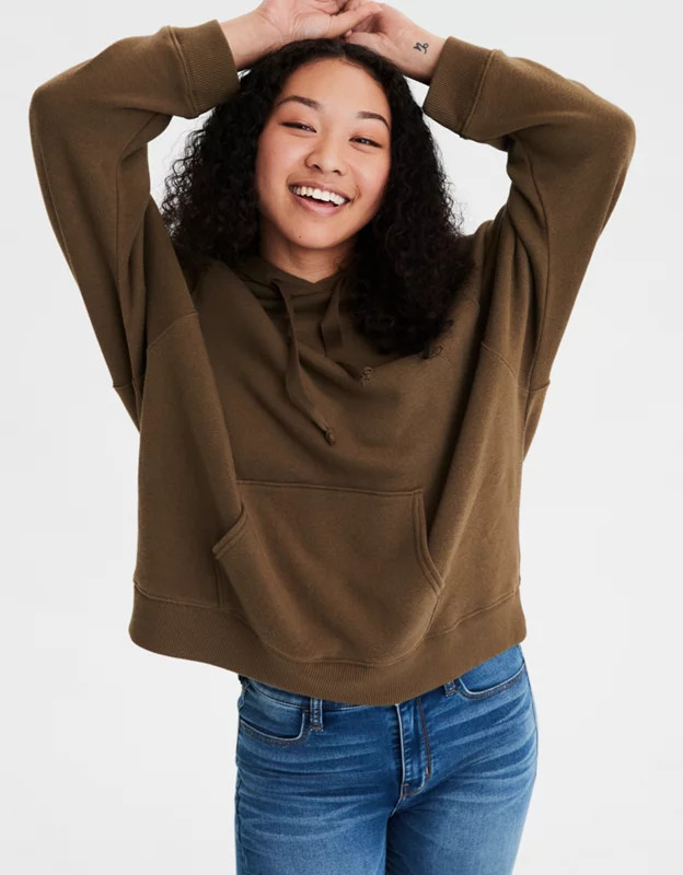 AE Fleece Oversized Hoodie | American Eagle Outfitters (US & CA)