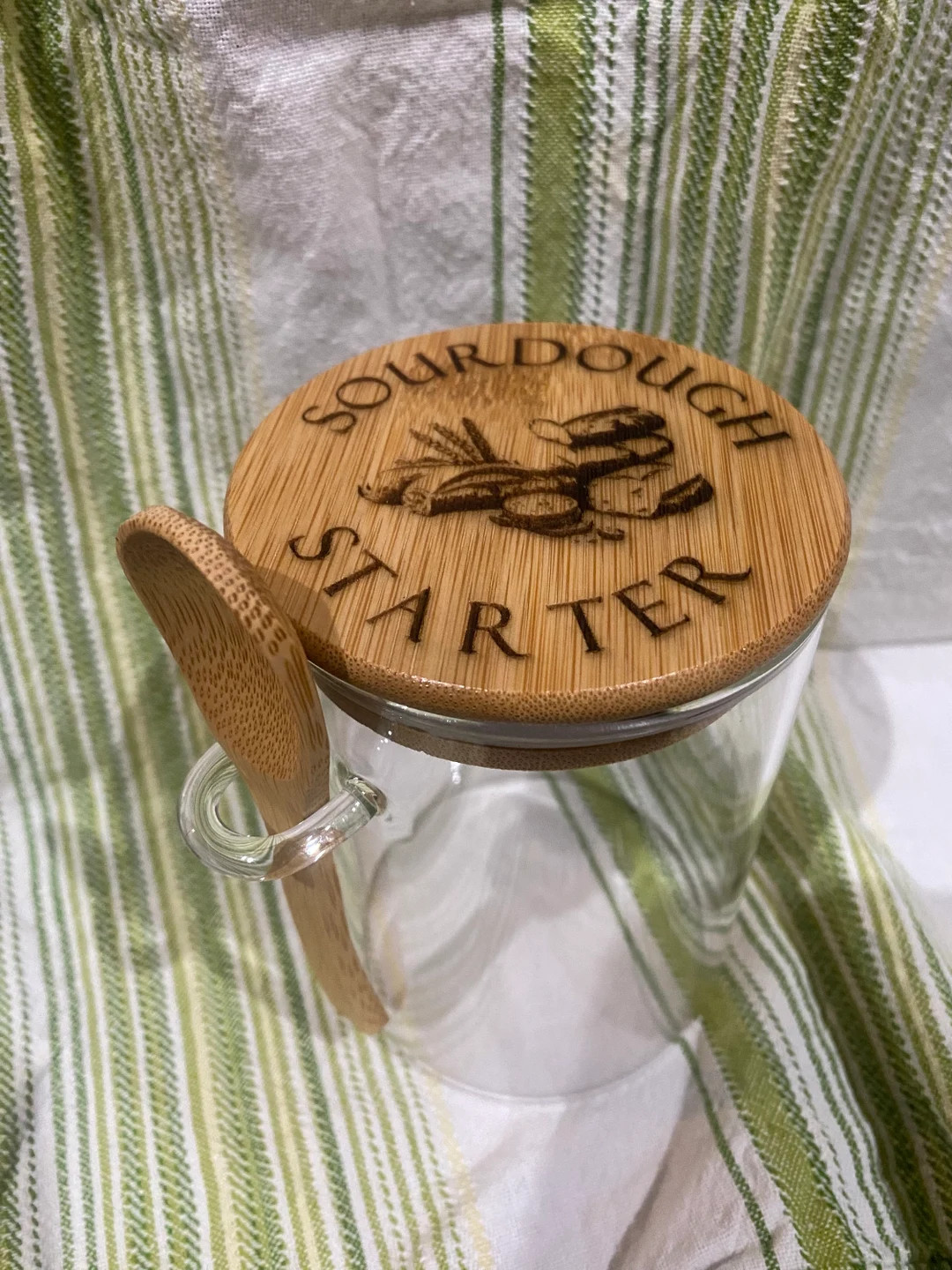 Sourdough Starter Jar With Spoon - Etsy | Etsy (US)