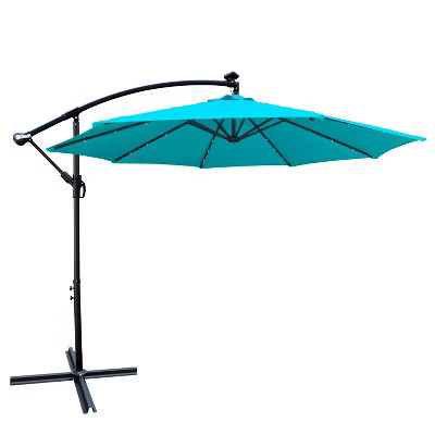 Gulches 10 ft Outdoor Patio Umbrella Waterproof Fade-Resistant UV-Protective, 8 Ribs with Crank, Tilt & Cross Base for Garden/Deck/Backyard/Pool | Target