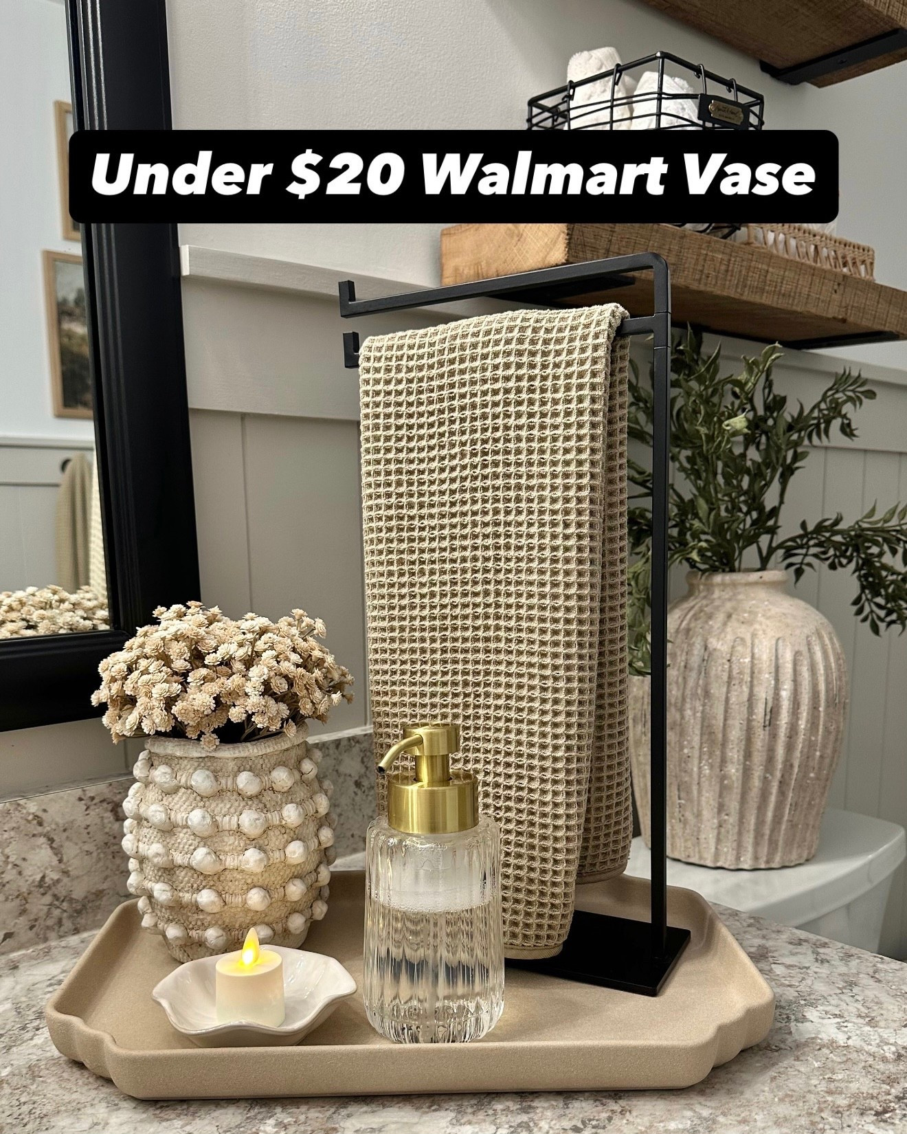 Under $20 Walmart Vase That Looks High-End

Follow @farmtotablecreations on Instagram for more home finds and styling ideas 🤍

Such an easy way to elevate your bathroom styling without spending a lot. This under $20 Walmart vase has that textured, neutral look that instantly makes your space feel more curated. Paired with soft florals, a glass soap dispenser, and a simple tray, it creates a clean and cohesive setup that feels both functional and styled. These are the kind of affordable finds that make a big impact.

#bathroomdecor #vase #walmartfinds #homedecor #bathroomstyling

#LTKSaleAlert #LTKHome