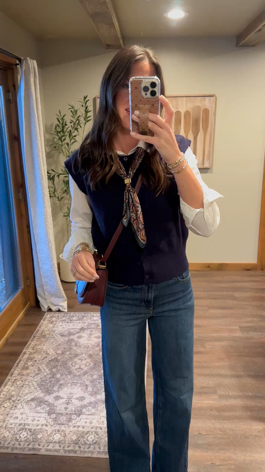 Today’s church outfit

Button up - small
Jeans - size 26 long 
Linking the link I used to order the vest but they sent the wrong one (I’m wearing the one they sent but it’s not the one I ordered haha) I’ll also link a similar vest link so you can decide which to order. 