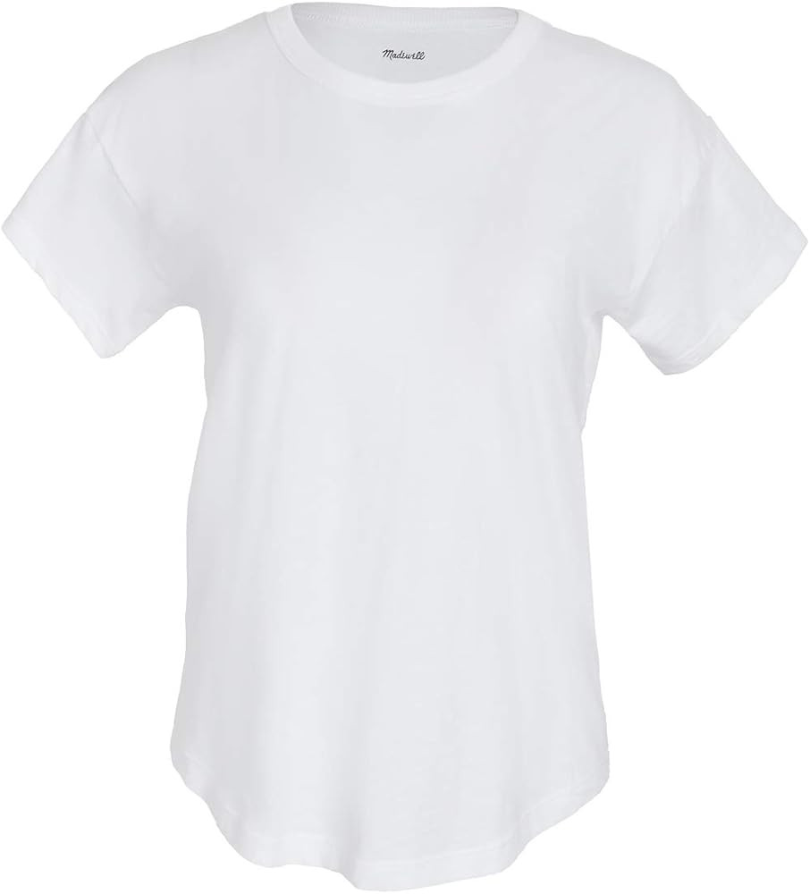 Madewell Women's Whisper Cotton Rib Crewneck Tee | Amazon (US)