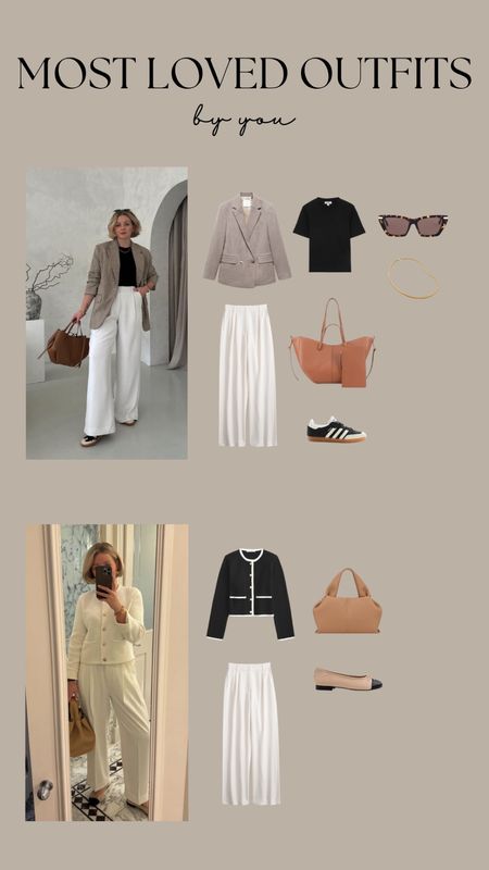Most Loved By You, Spring Outfit Inspiration, Spring Style, A&F Tailored Trousers, Check Blazer, Tan Bag, Adidas Sambas, Beige Ballet Pumps 

#LTKeurope #LTKSeasonal #LTKstyletip