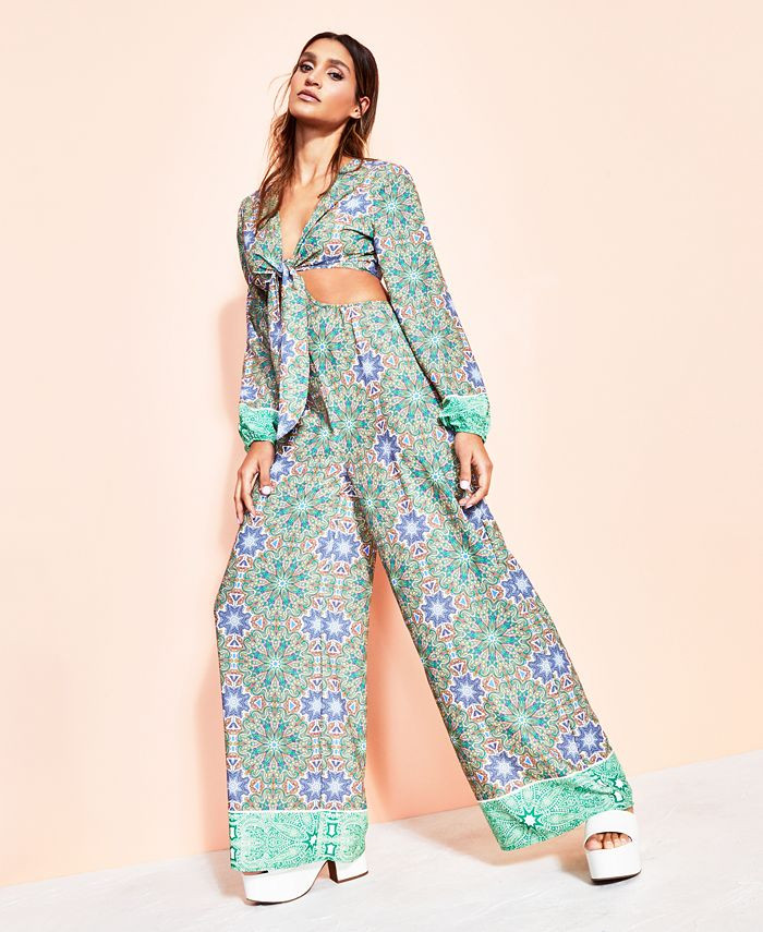 Tie-Front Cutout Jumpsuit, Created for Macy's | Macys (US)