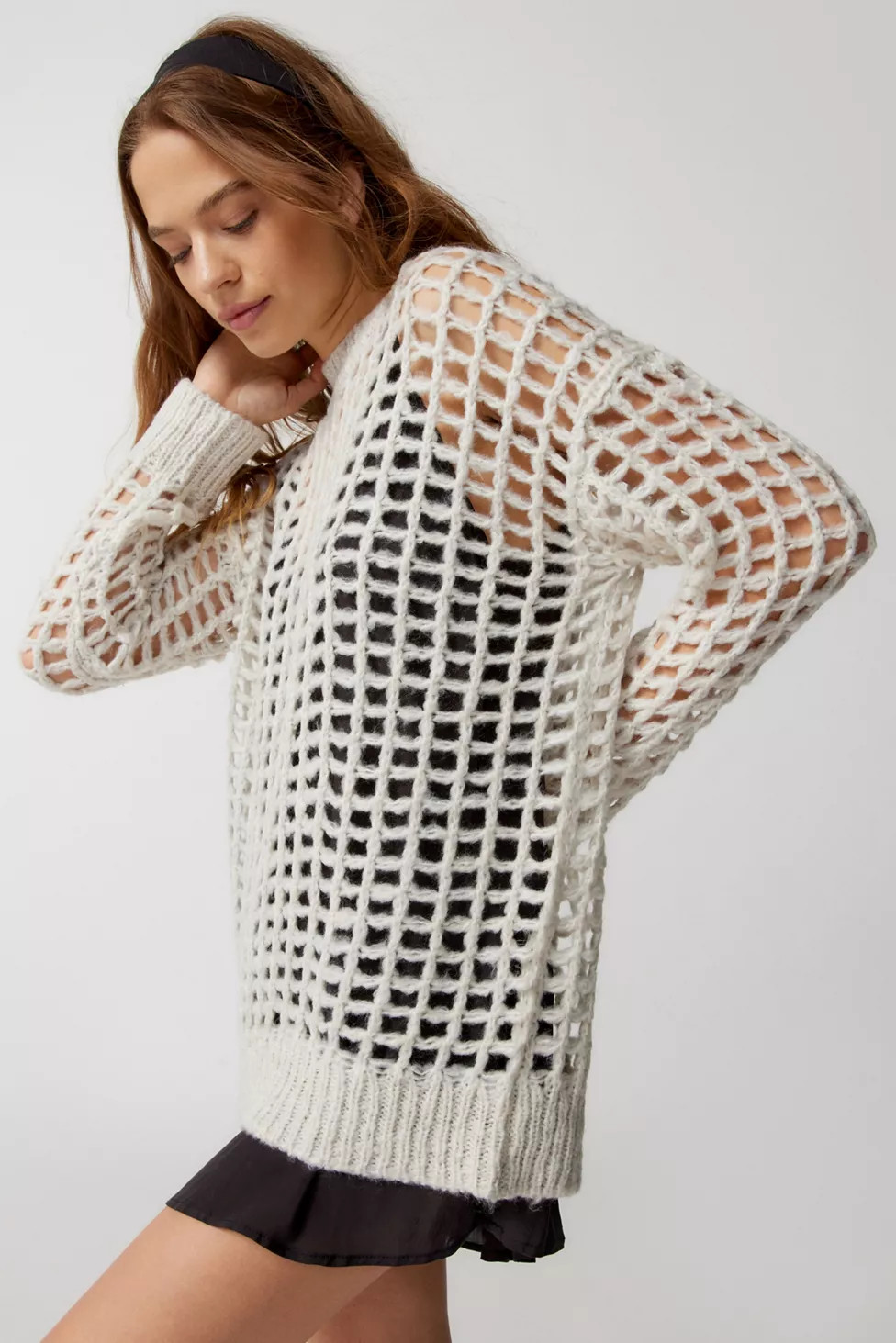 UO Osaka Open-Knit Pullover Sweater | Urban Outfitters (US and RoW)