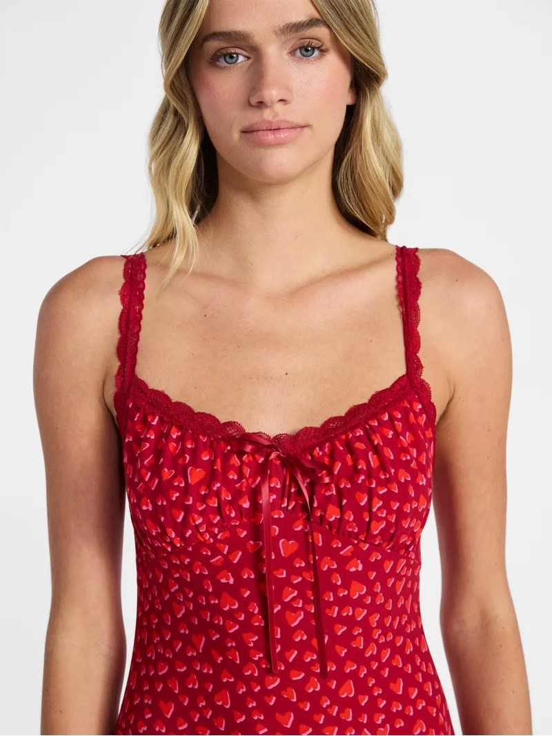 No Boundaries Lace Strap Midi Dress, Women's XXS-XXL | Walmart (US)