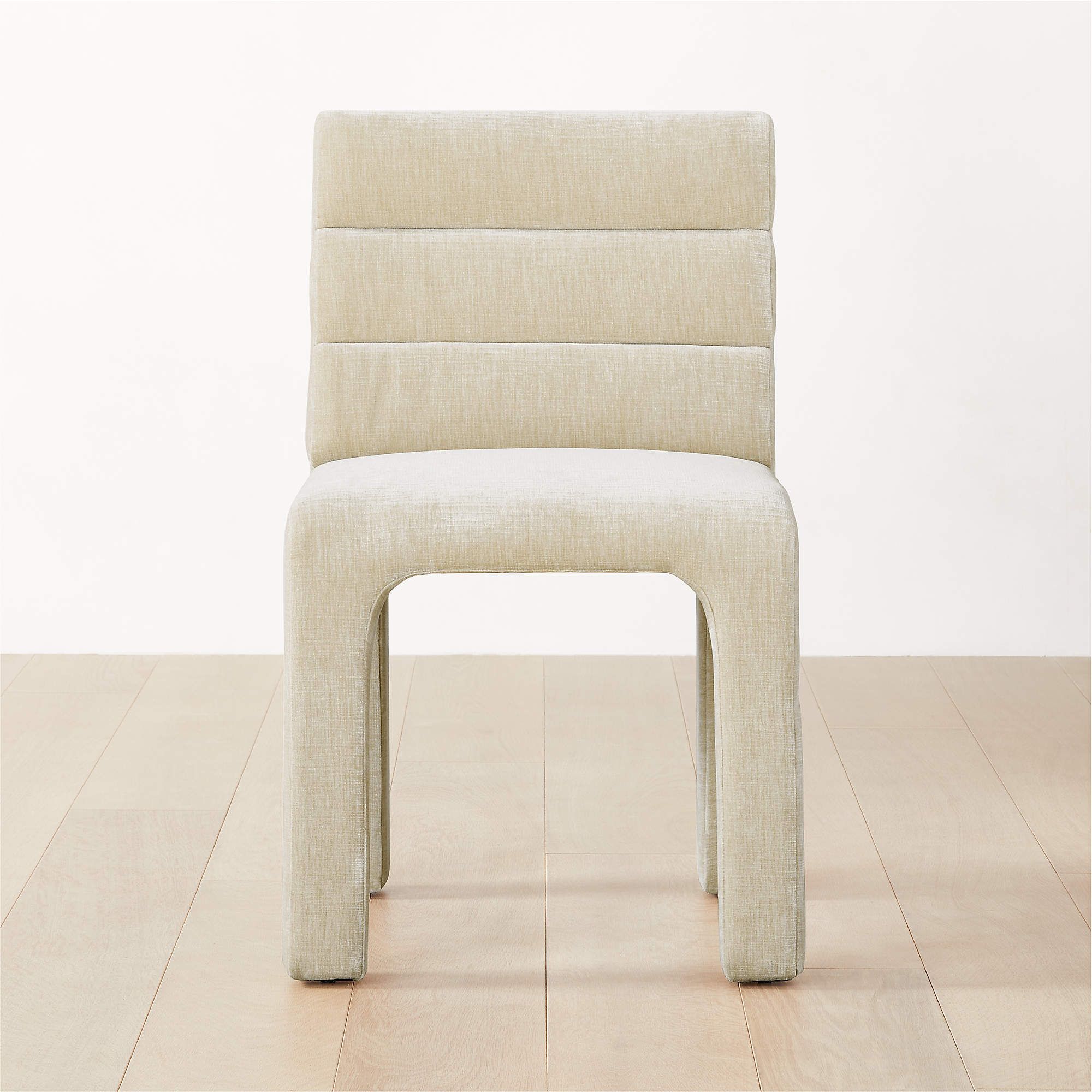 Castell Modern Grey Channel Tufted Dining Chair + Reviews | CB2 | CB2