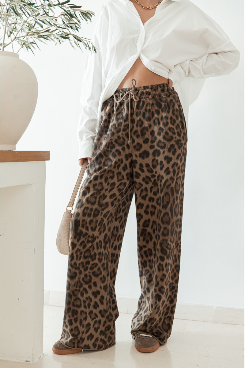 ÉTHAN Léopard - Pantalon Palazzo | Pretty Wire