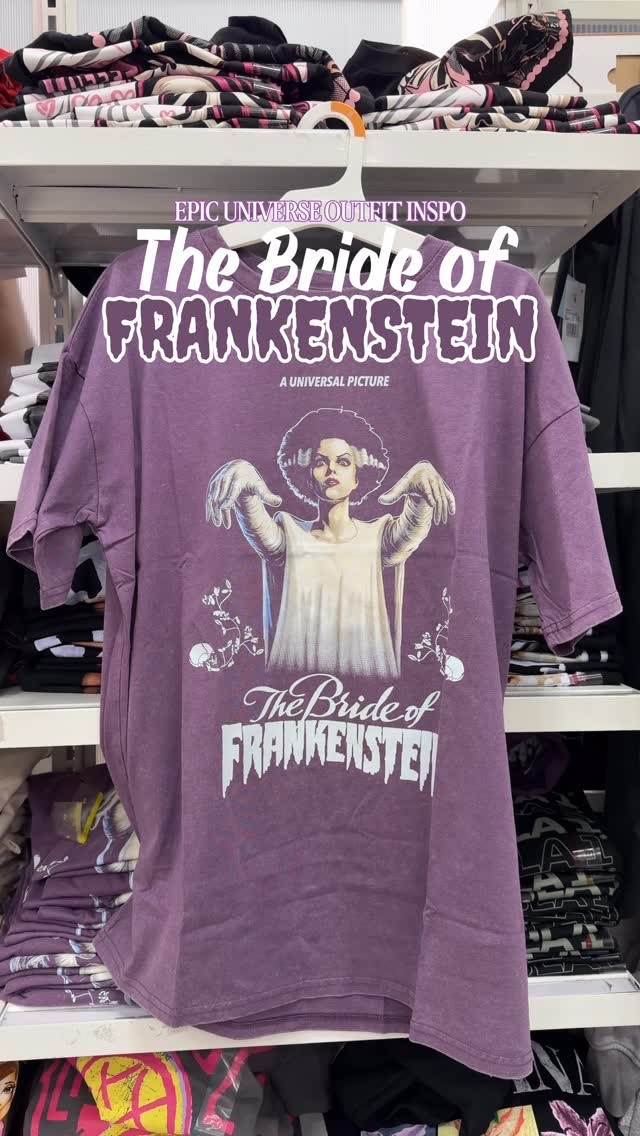 NEW at @target | Bride of Frankenstein shirt for your next Epic Universe day 🖤

Epic Universe outfit, Epic Universe outfit inspo, Bride of Frankenstein shirt, Bride of Frankenstein outfit, Dark Universe outfit, Universal Orlando outfit, Universal Studios outfit, Universal park outfit, theme park outfit, Target fashion, Target finds, Target Halloween, spooky season outfit, Halloween graphic tee, graphic tee outfit, park day outfit, Universal outfit inspo, Dark Universe style, Halloween outfit inspo, women’s graphic tee
