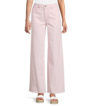 Enzyme Wash Denim Wide Leg Jeans | Dillard's