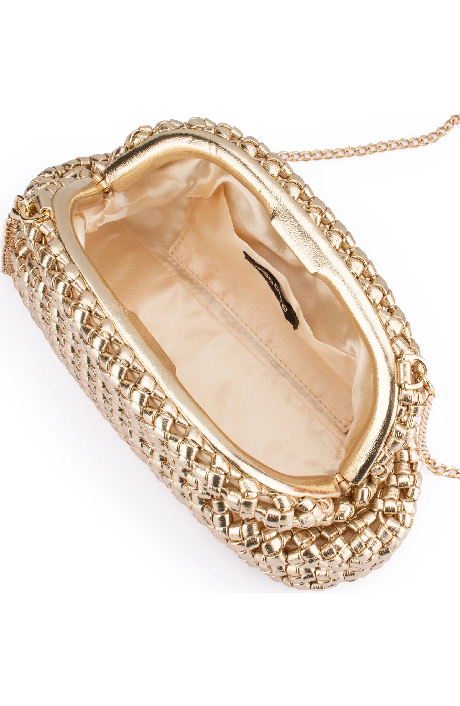 Olga Berg Everly Handwoven Faux Leather Frame Clutch | Nordstrom | Nordstrom