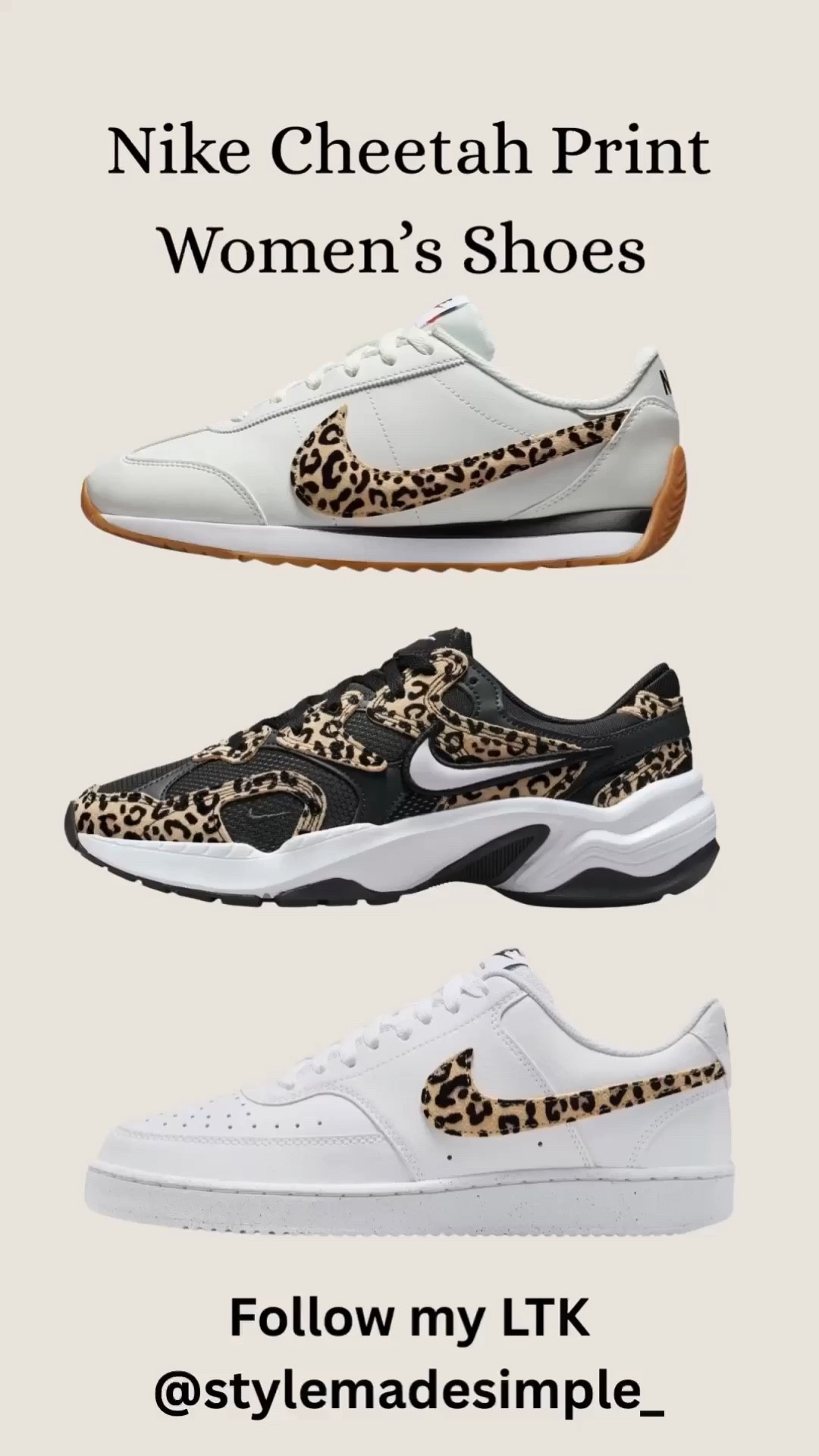 Cheetah print Nike shoes , Nike Court Vision Low SE
Women's Shoes, Nike Pacific Leather SE
Women's Shoes, Nike AL8 Women's Shoes, Nike women’s cheetah print tennis shoes , Nike workout shoes , Nike women’s workout shoes cheetah print, cheetah print shoes for the gym, running, walking. Valentine’s Day gifts for her athletic edition

#LTKActive #LTKHome #LTKSaleAlert