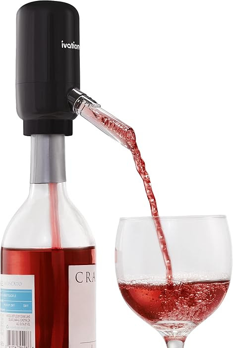 Ivation Wine Aerator & Dispenser with Flexible Tube | Electric Battery-Operated Universal Wine Bo... | Amazon (US)
