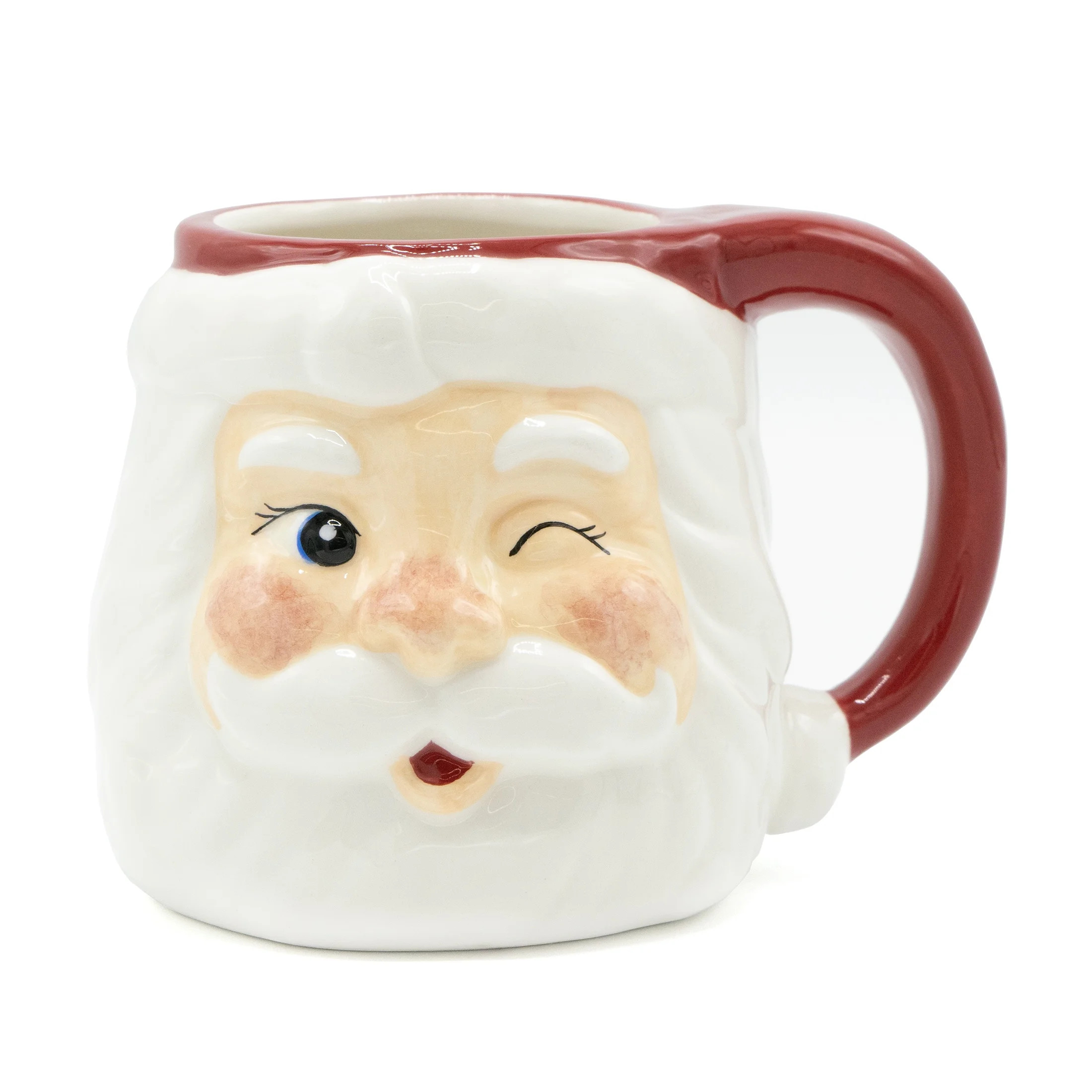 Red & White Santa Claus Stoneware Mug, 25 oz, by Holiday Time | Walmart (US)