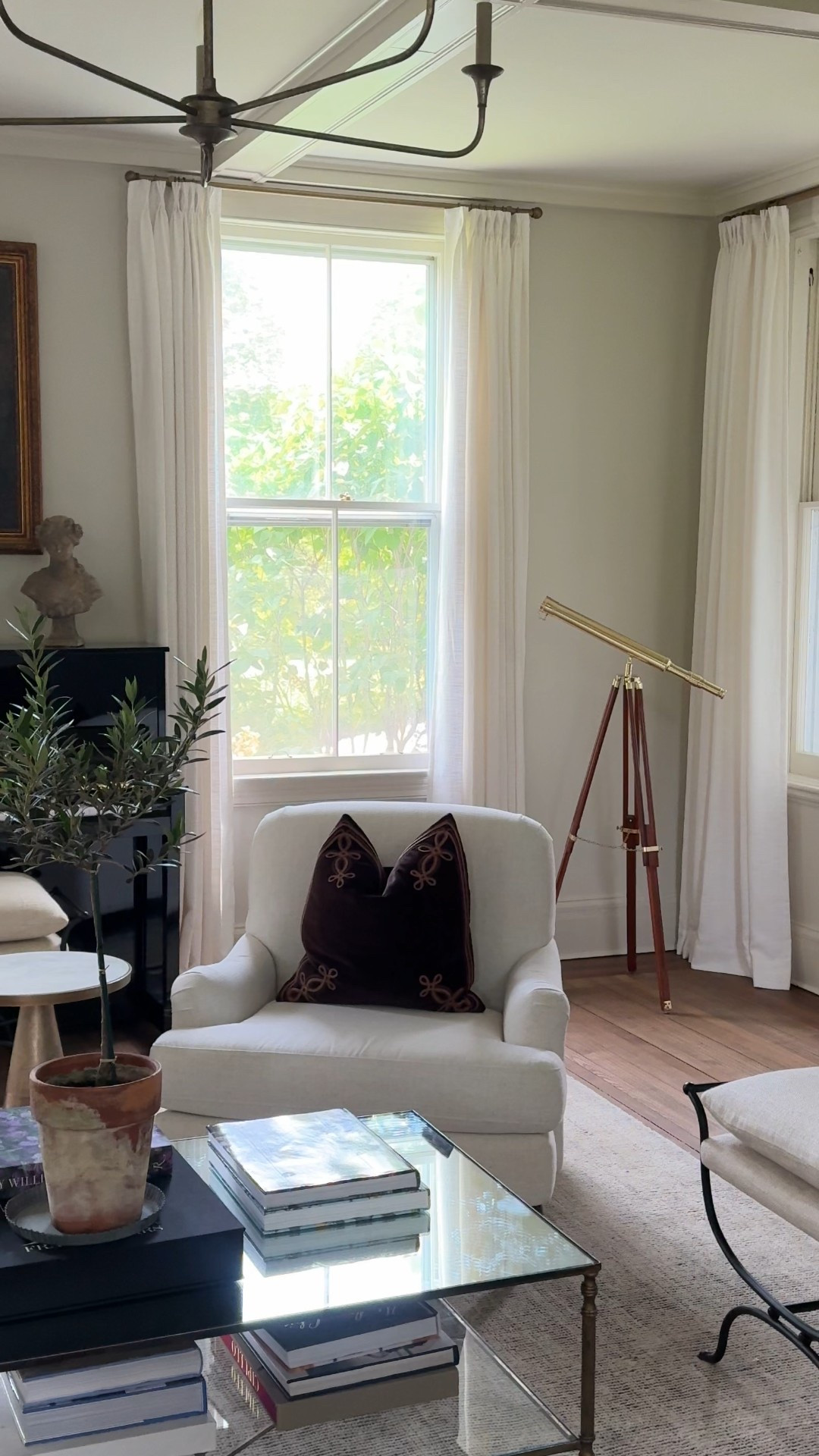 The way this Nautical Hand-Made Brass Telescope finishes the space! 
