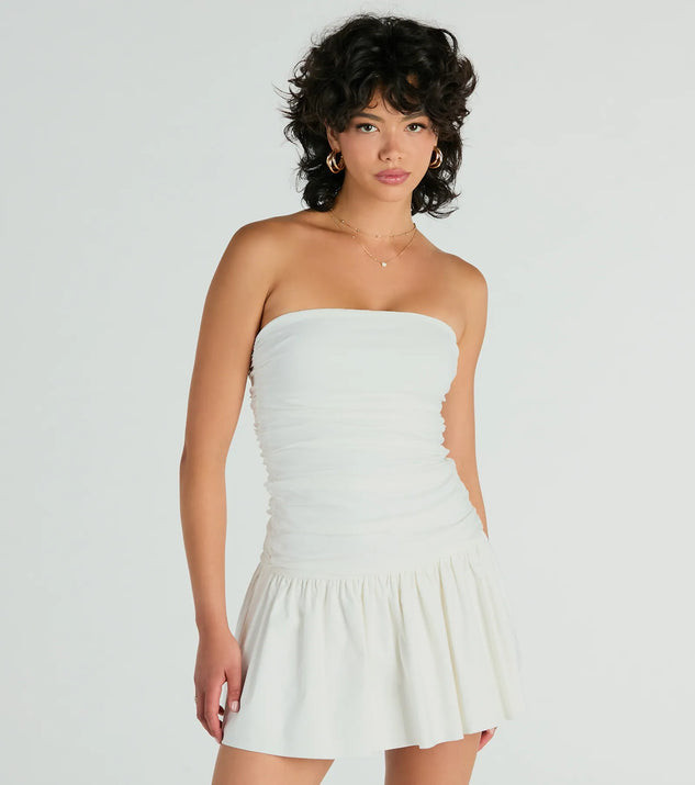 Covetable Charm Strapless Mini Skater Dress | Windsor Stores