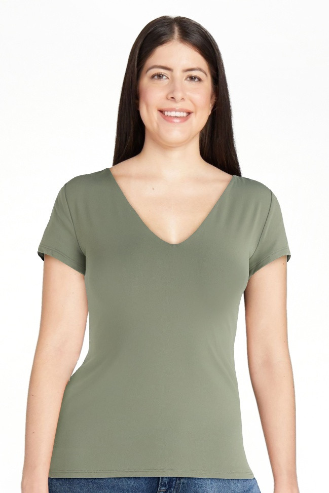 Scoop Women's and Women’s Plus Ultimate Refined Contour V Neck Tee, Sizes XS-4X | Walmart (US)