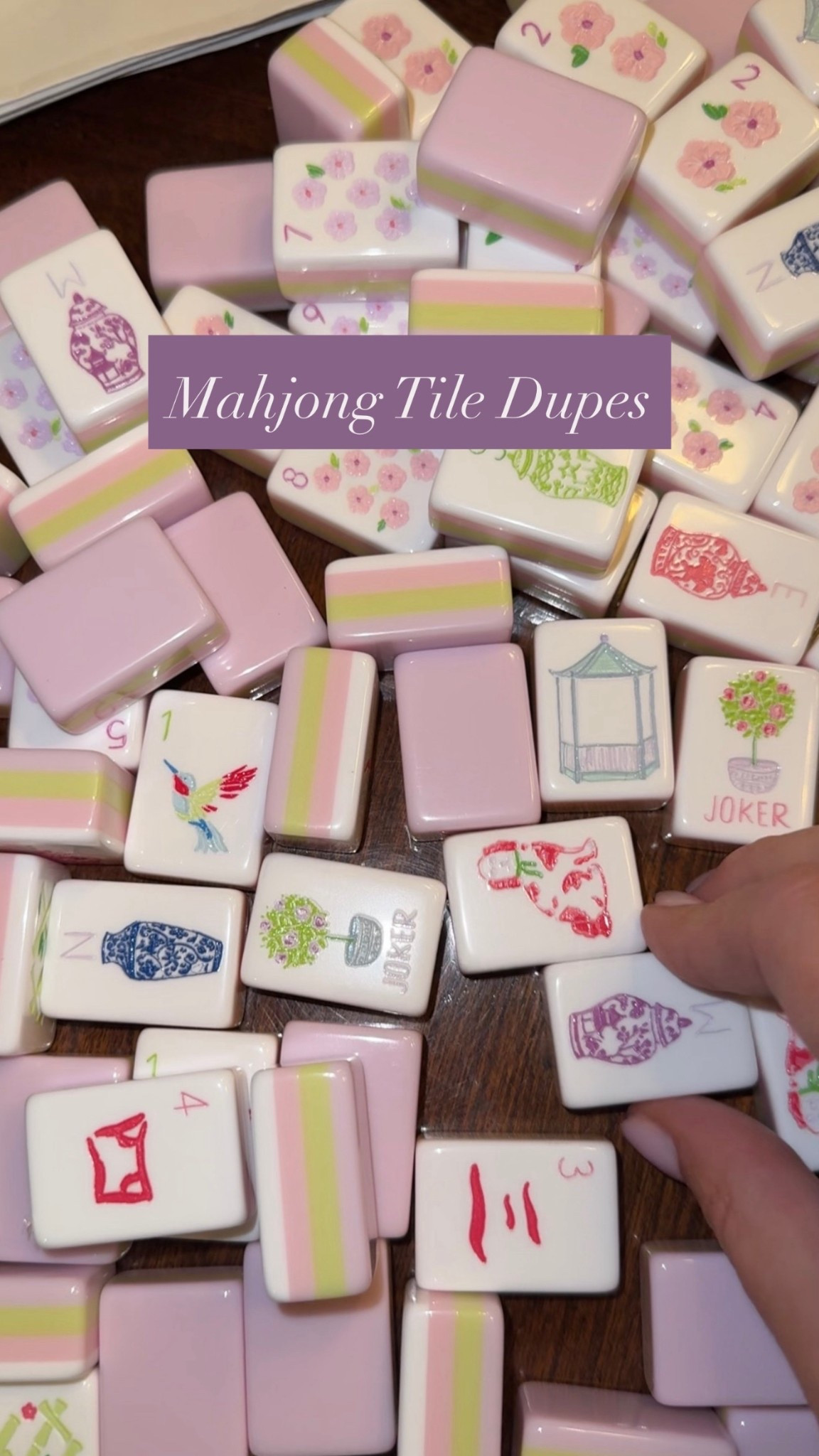 These mahjong tiles were $75 including shipping, arrived sooner than expected, and the customer service was great! These are great look-alikes/dupes for a well known brand and a fraction of the price! 

#LTKFindsUnder100 #LTKHome #LTKSaleAlert