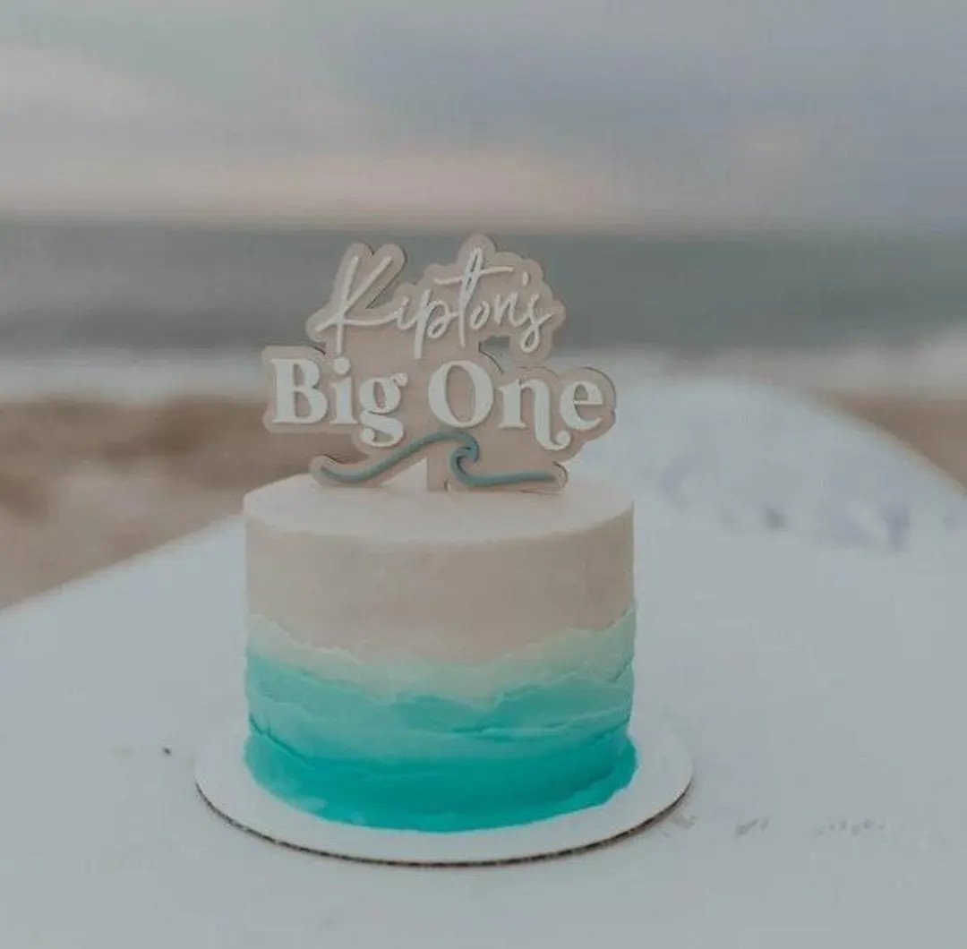 Big One Birthday | Surf Birthday | First Birthday | Boys Birthday | Girls Birthday | Cake Topper ... | Etsy (US)