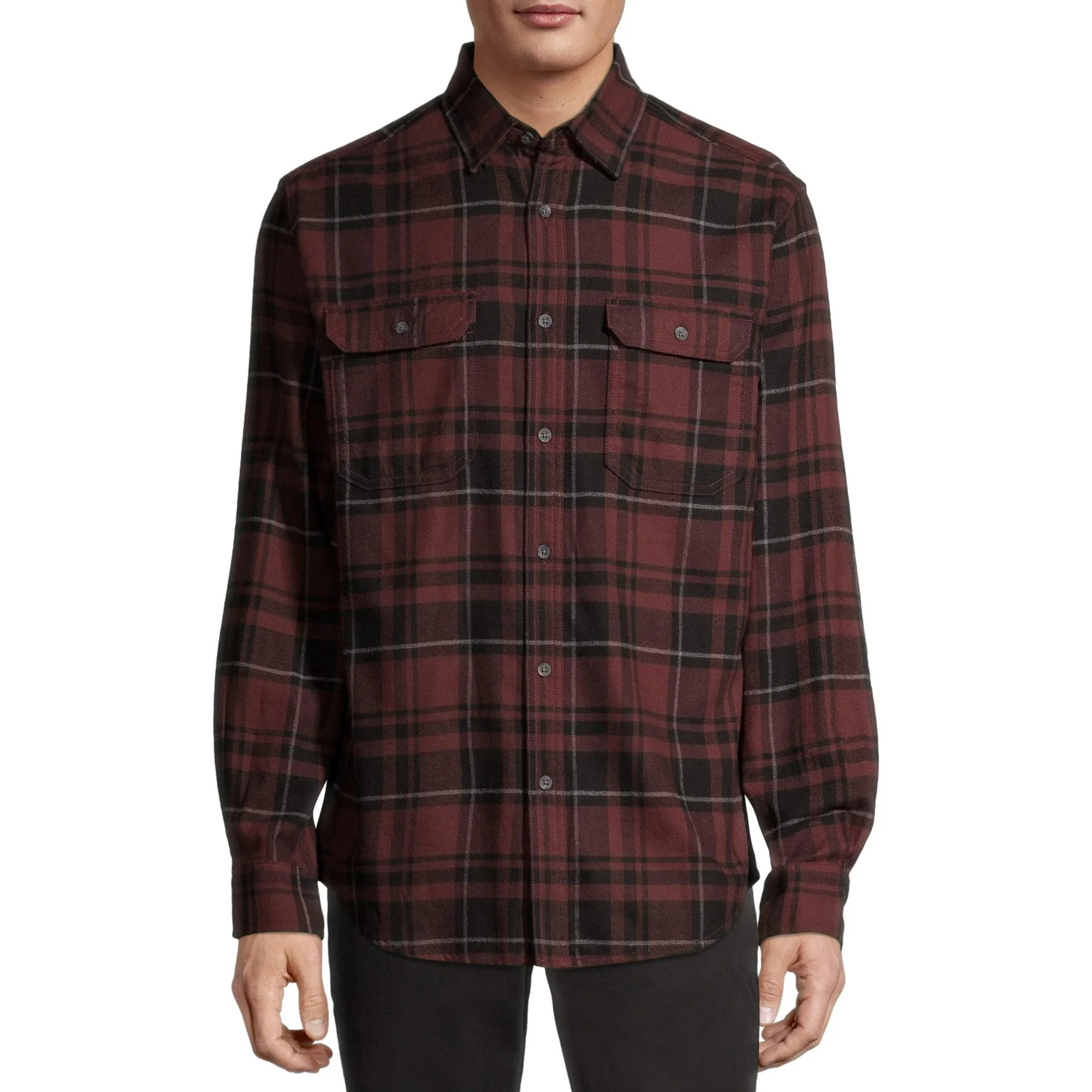 George Men's and Big Men's Super Soft Flannel Shirt, up to 5XLT | Walmart (US)