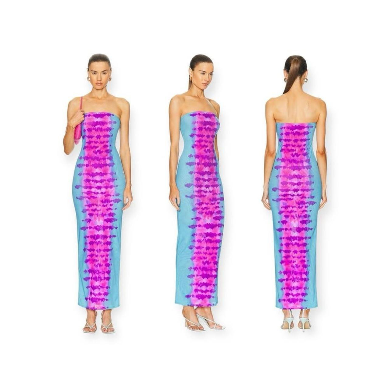 Rococo Sand Women's Dress - Blue/Pink - S | Depop US