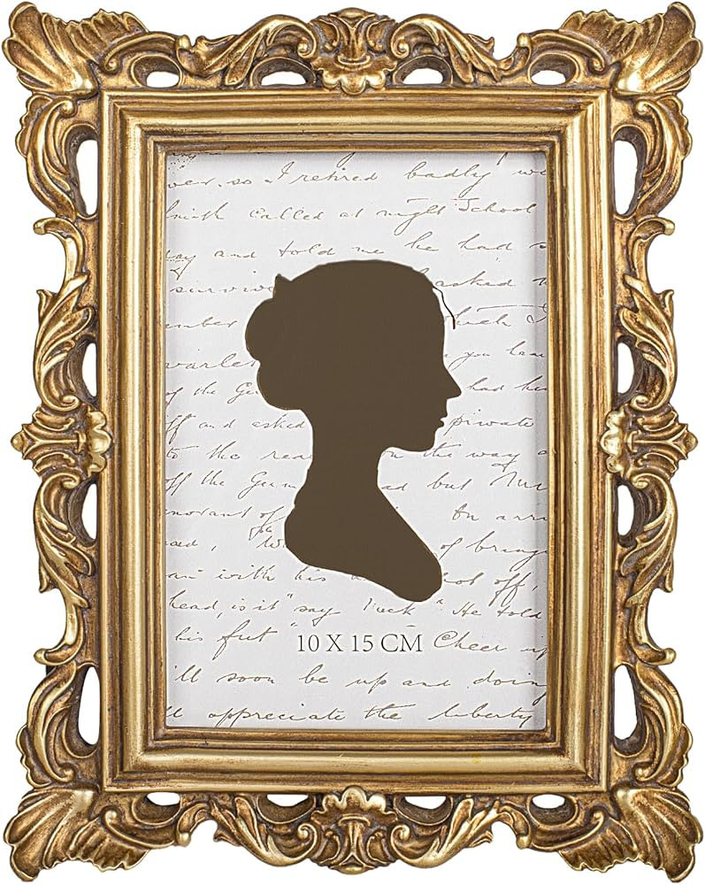 AELS 4x6 Inch Vintage Picture Frame, Elegant Antique Photo Frames with Glass Front, Photo Display... | Amazon (US)