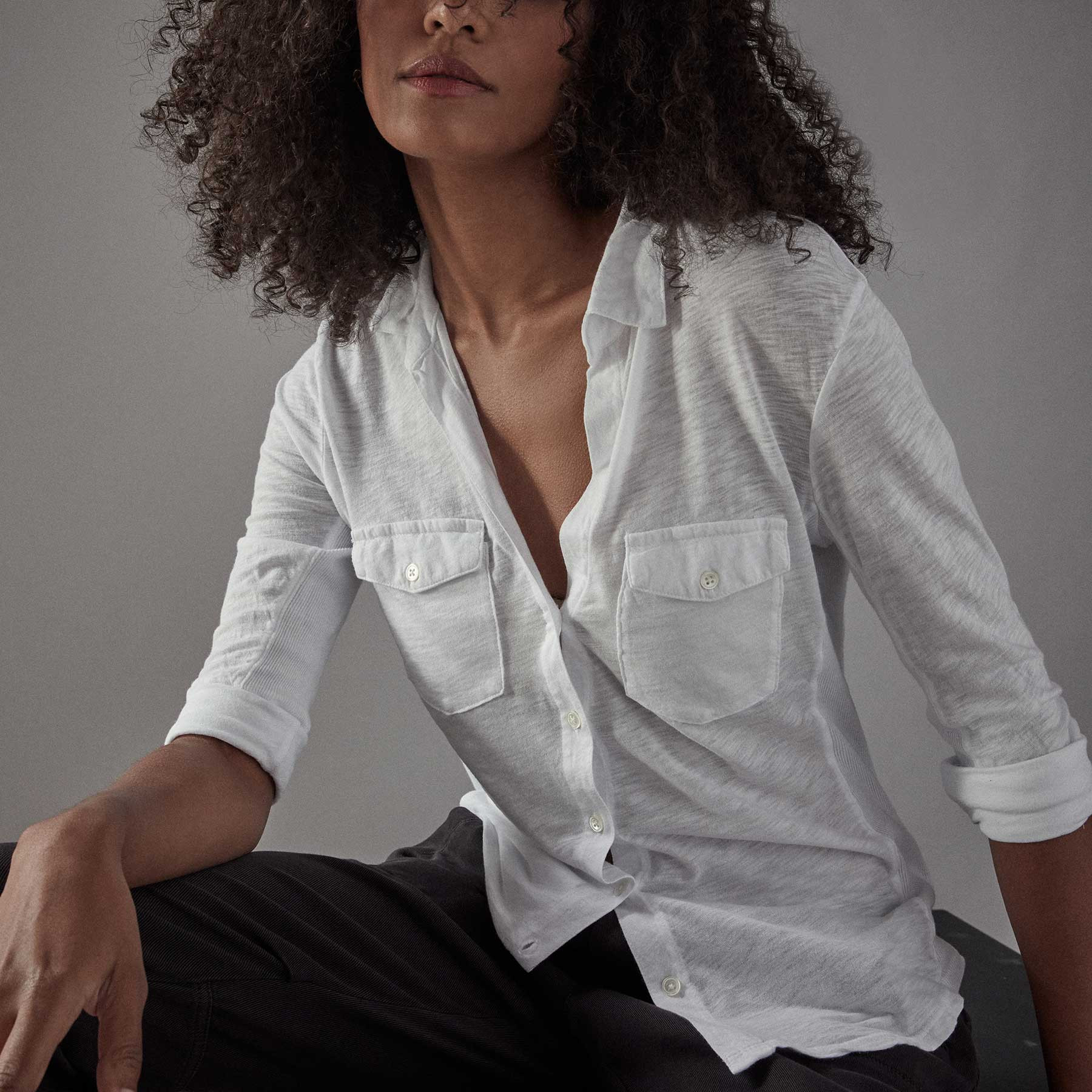 Sheer Slub Side Panel Shirt | James Perse (US)