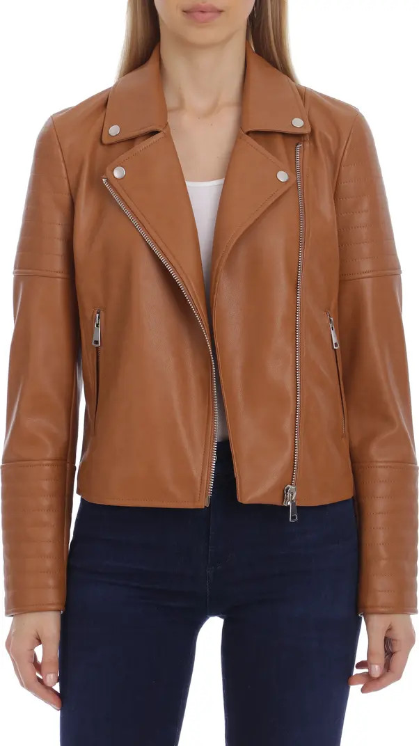 Faux Leather Crop Moto Jacket | Nordstrom Rack