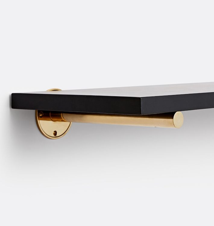 Brass Rod Brackets and Shelf Set | Rejuvenation