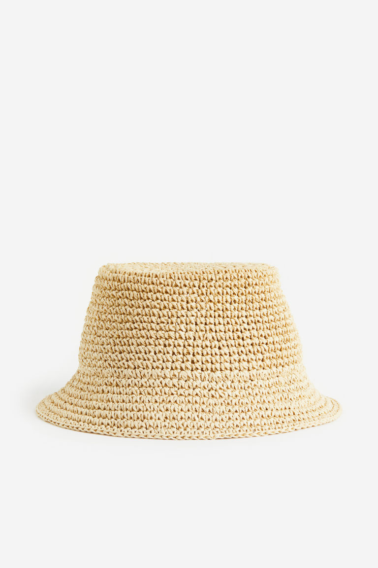 H & M - Straw Bucket Hat - White | H&M (US + CA)