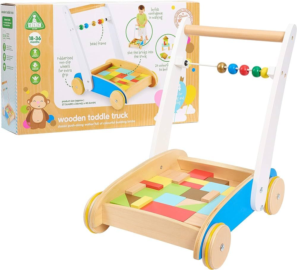 Early Learning Centre Wooden Toddle Truck, Hand Eye Coordination, Physical Development, Instills ... | Amazon (US)