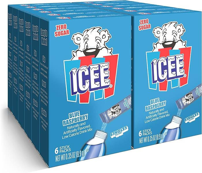ICEE Singles To Go Water Drink Mix - Powder Sticks, 12 Boxes with 6 Packets Each - 72 Total Servi... | Amazon (US)
