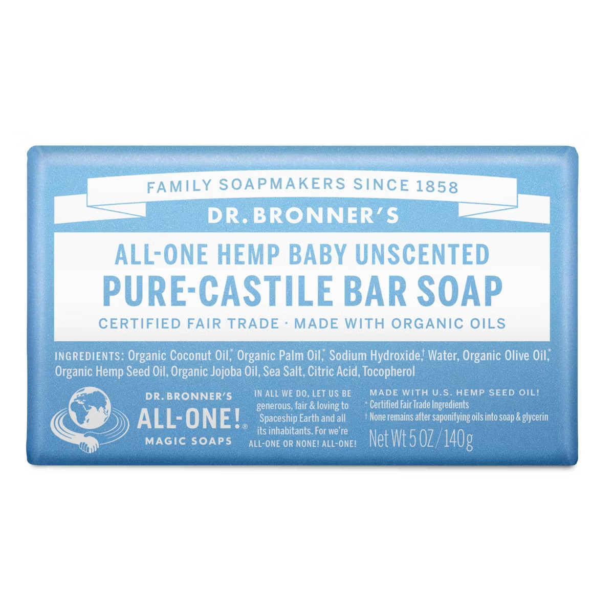 Dr. Bronner's Unscented Bar Soap - 5oz | Target