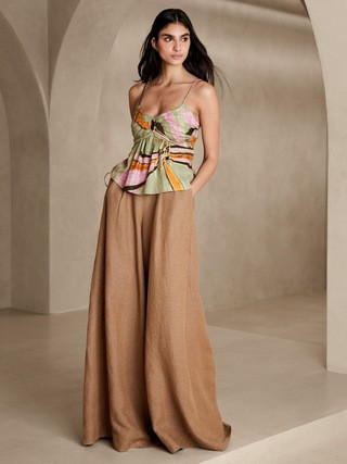 Maia Ruched Babydoll Tank | Banana Republic (US)