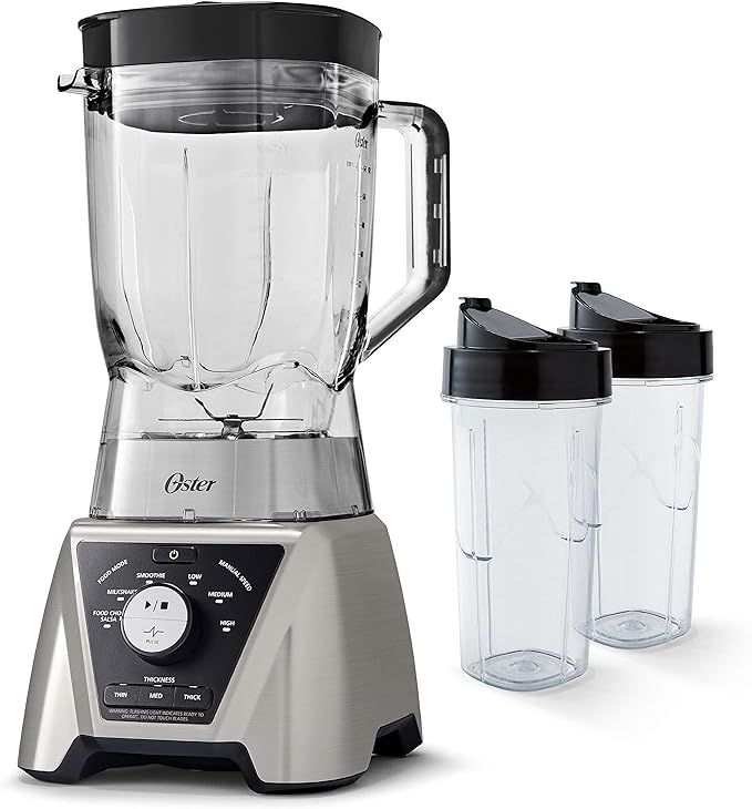 Oster BLSTTS-CB2-000 Pro Blender with Texture Select Settings, 2 Blend-N-Go Cups and Tritan Jar, ... | Amazon (US)
