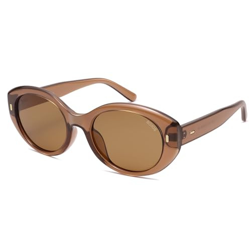 SOJOS Trendy Oval Polarized Sunglasses for Women Classic Round Retro UV Protection Shade SJ2675 | Amazon (US)