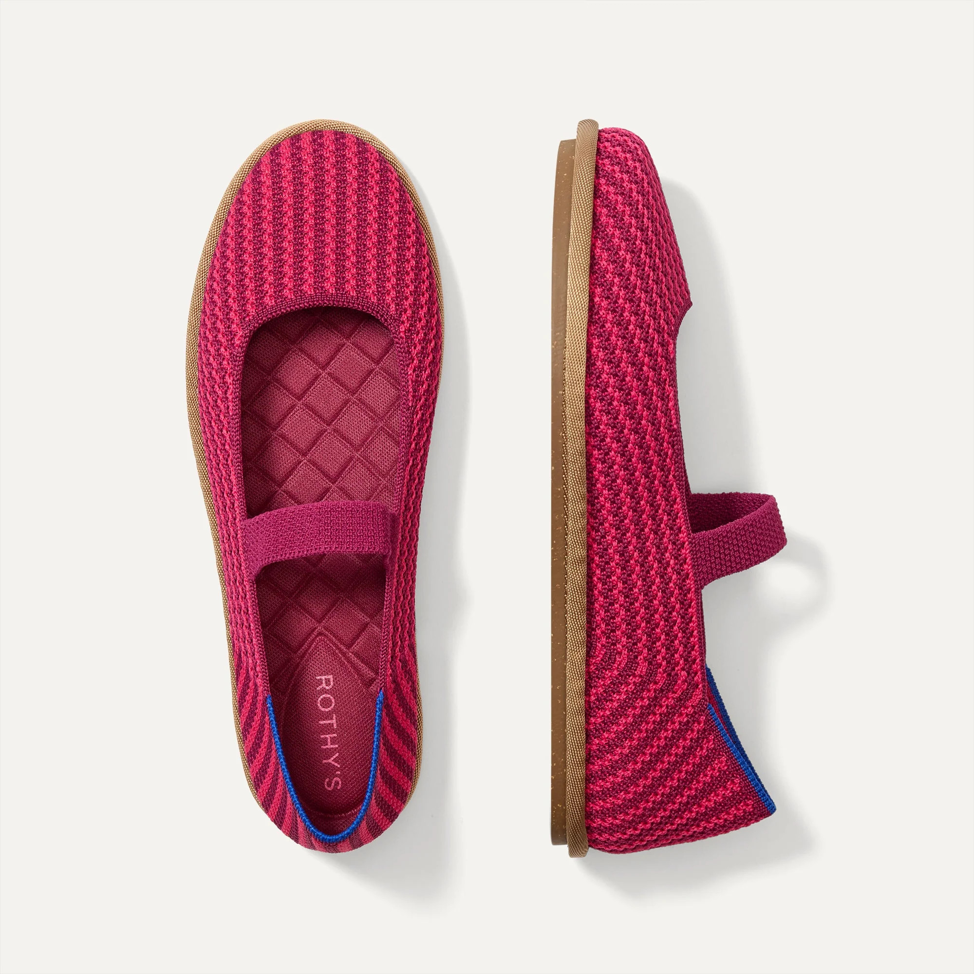 Women's Cruiser Mary Jane in Raspberry Stripe | Rothy's | Rothy's