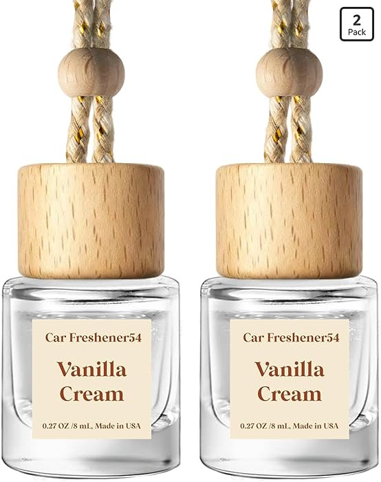 C Classy Hanging Car Air Freshener 2 Pack, Vanilla Cream Essential Oil Diffuser, Long-Lasting Fra... | Amazon (US)