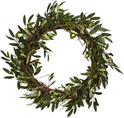 Nearly Natural 4773 20in. Olive Wreath | Amazon (US)
