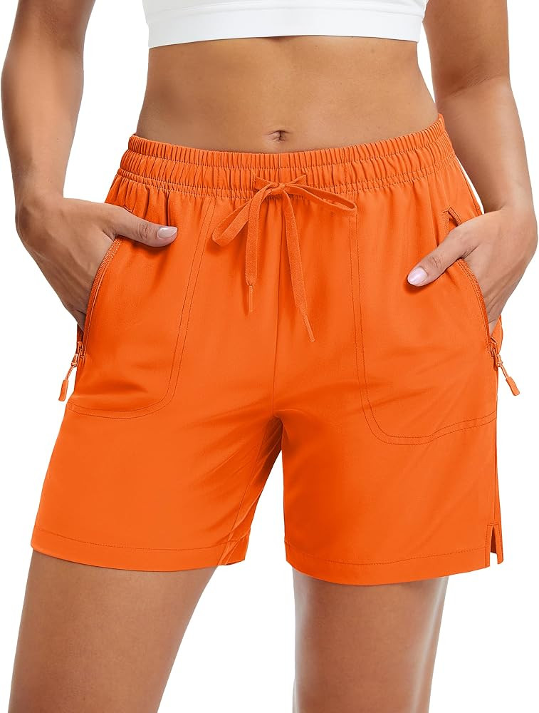 MAGCOMSEN Women's 5" Hiking Shorts UPF 50+ Quick Dry Lightweight Athletic Running Golf Summer Cas... | Amazon (US)