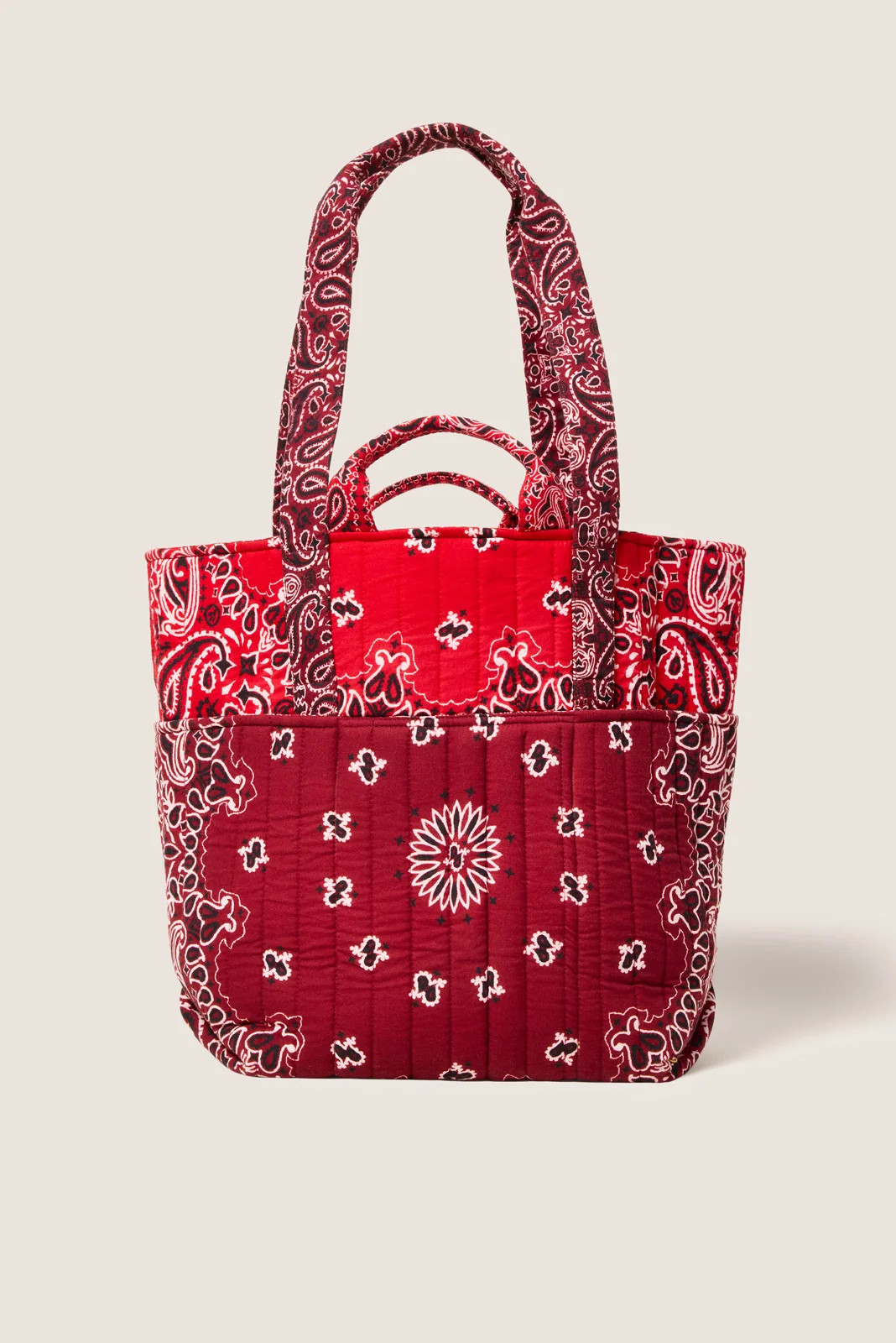 EVEREVE Women's Piper Bandana Tote Bag, Red | Evereve