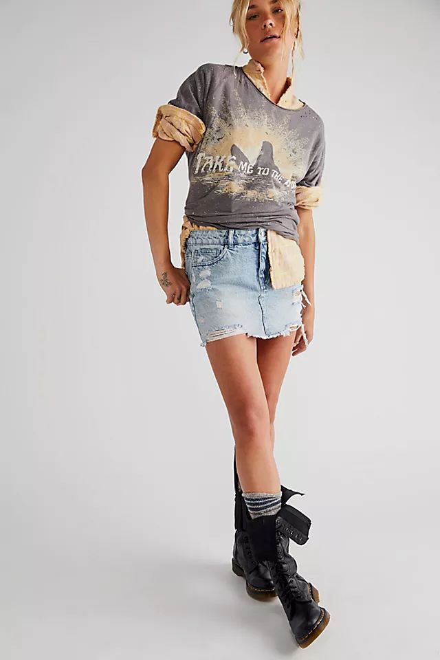 Out Of Ordinary Denim Mini Skirt | Free People (Global - UK&FR Excluded)