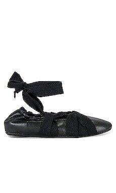 Free People Cece Wrap Ballet Flat in Black from Revolve.com | Revolve Clothing (Global)