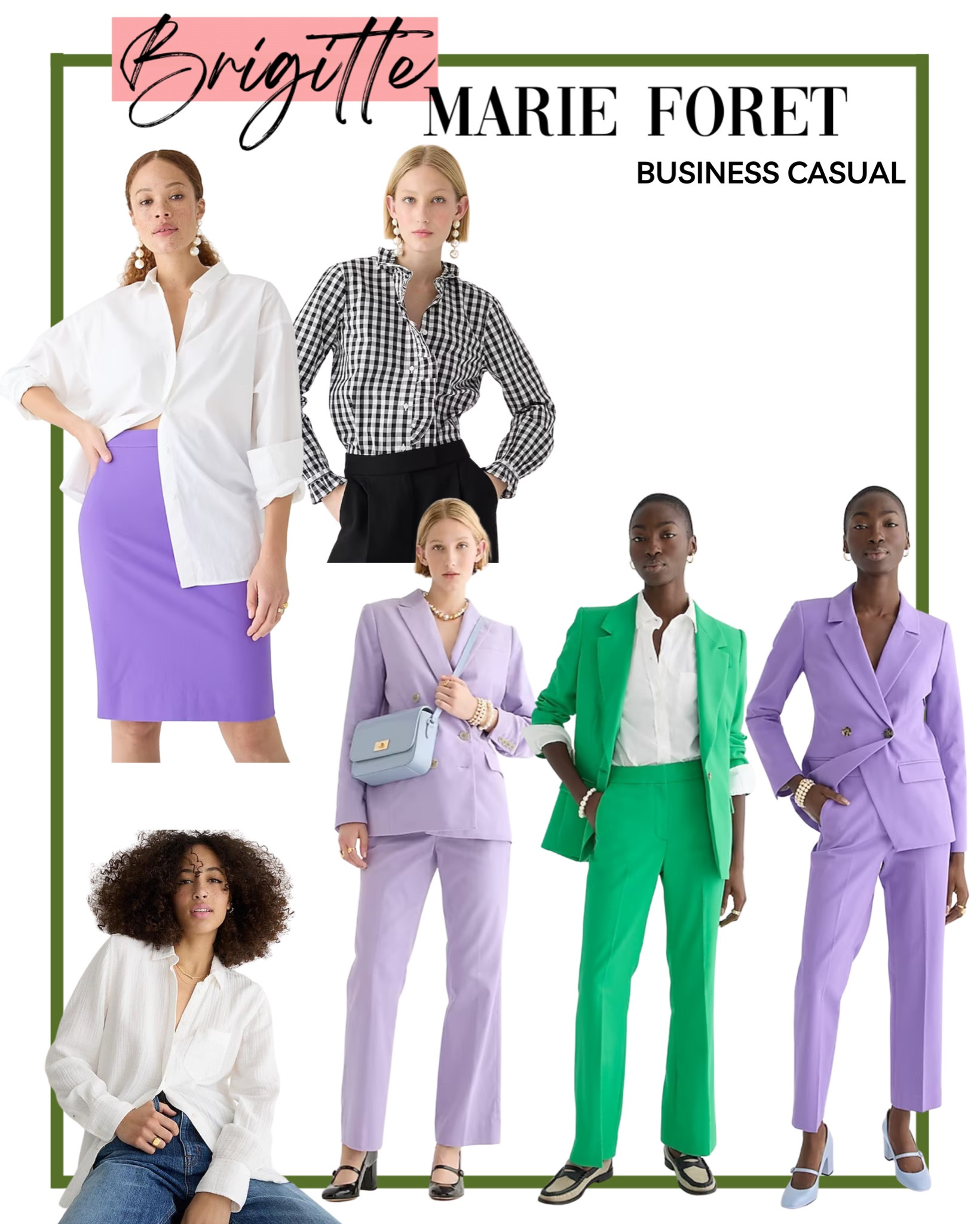 Work Outfis
Business casual 
Suit 
Purple suit 
Green suit 
Purple blazer 
Green blazer 
Work west 
White button down 
Black and white button down 
Work outfit 
Office outfit 
Office wear 

#LTKworkwear #LTKstyletip