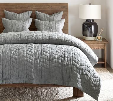 Willow Handcrafted Linen/Cotton Twill Quilt & Shams | Pottery Barn (US)