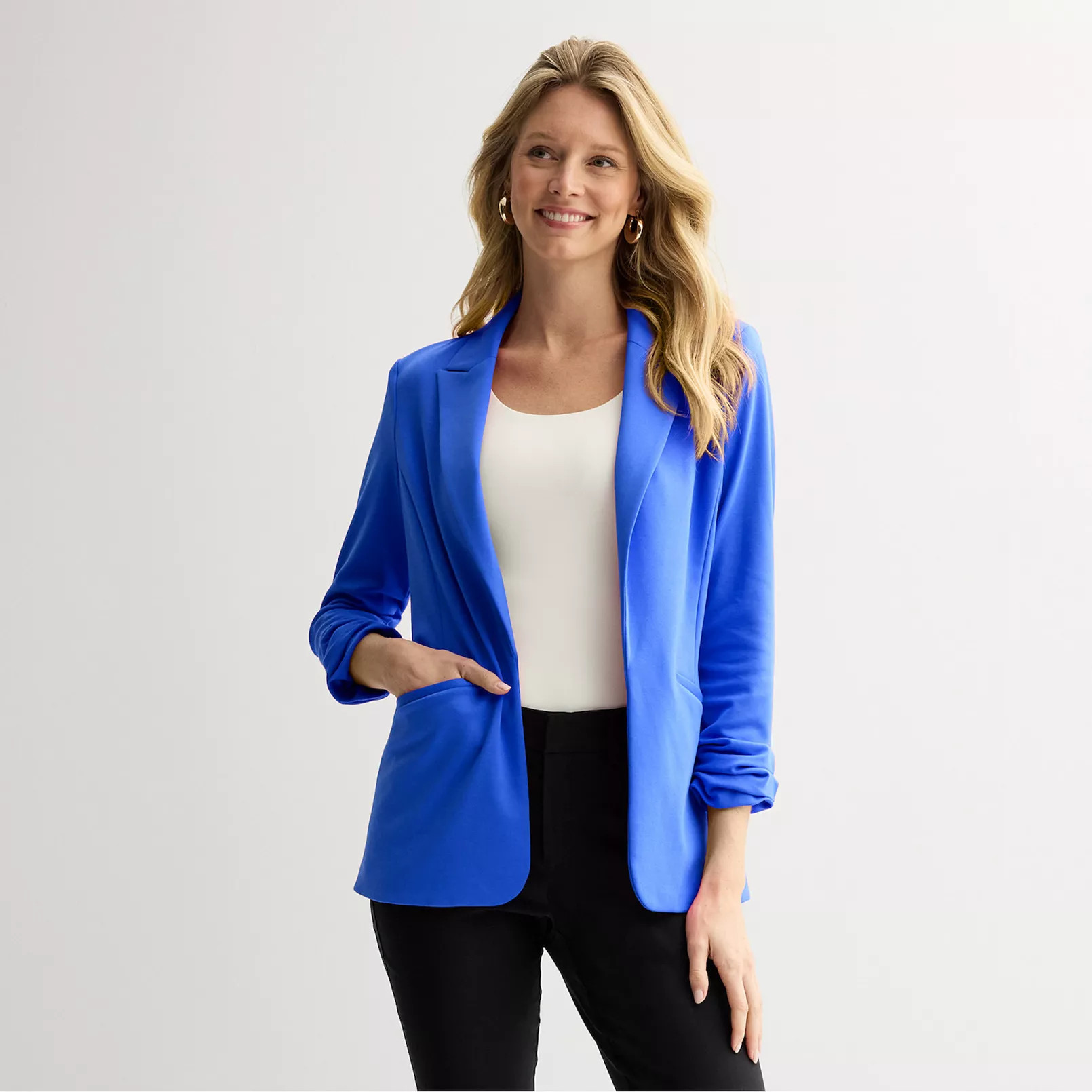 Women's Nine West Knit Open-Front Blazer | Kohl's