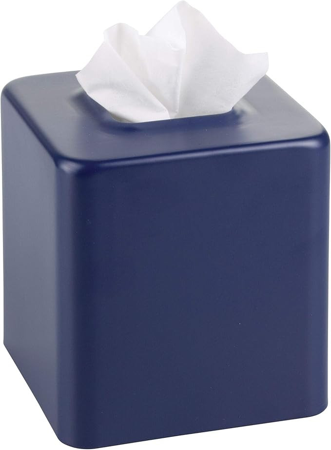 mDesign Modern Square Metal Paper Facial Tissue Box Cover Holder for Bathroom Vanity Countertops,... | Amazon (US)