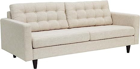 Modway Empress Mid-Century Modern Upholstered Fabric Sofa In Beige | Amazon (US)