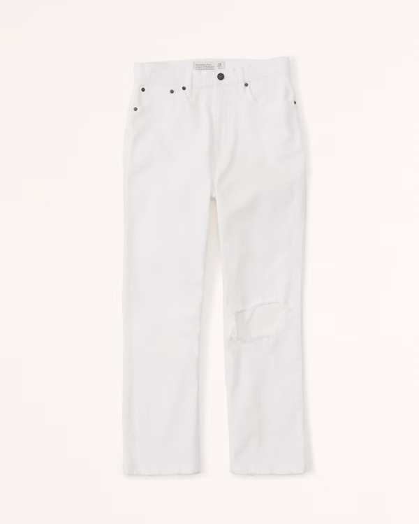 Ultra High Rise Ankle Straight Jeans | Abercrombie & Fitch (US)