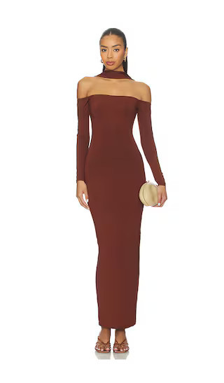 ALL THE WAYS Aida Maxi Dress in Brown. - size XS | Revolve Clothing (Global)